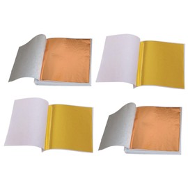 Tofficu 200 Sheets Imitation Gold Leaf Foil Paper for Art Crafting Gilding Manicure and Decoration Delicate and Easy to Handle for Various Projects