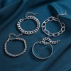 ANYILVTULI Chunky Bracelets for Women 22192024822 (SILVER)