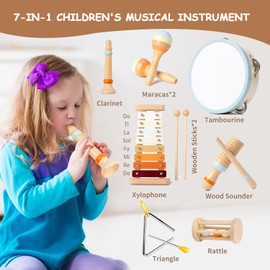 Musical Instruments for Children, Xylophone Percussion Instruments Set, Montessori Toy Baby for Children from 1 2 3 4 5 6 Years Baby Gifts for Birthday