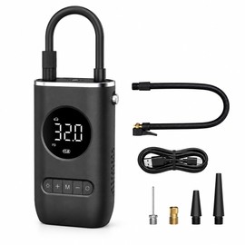 Portable Tire Inflator for Cars & Bikes – 150 PSI Cordless Air Pump with Digital Display & LED Light for Roadside Use