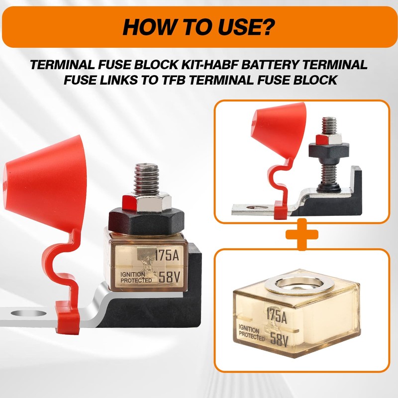 BUSSALIX Marine Rated Battery Fuse Block Kit, Ignition Protected, Durable