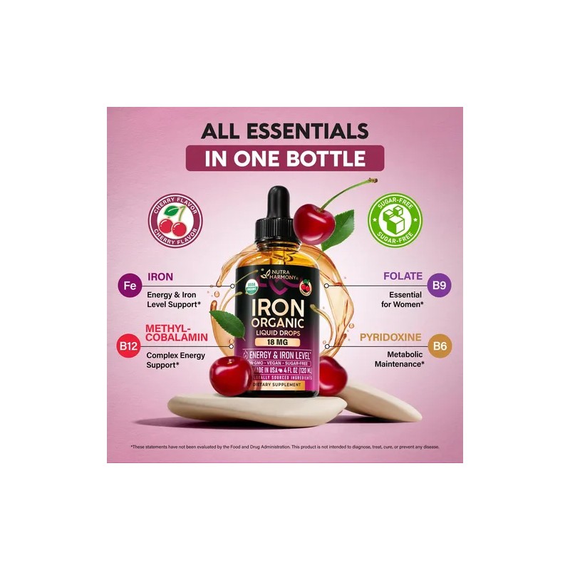 Hierro Líquido 18 Mg Para Mujeres, 4 Oz
