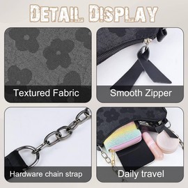 Energather Shoulder Bag, Elegant Clutch Tote Handbag Mini Handbag with Embroidery Pattern for Women, Stylish Shoulder Purse with Zipper Closure for Shopping, Dating, Walking (khaki)