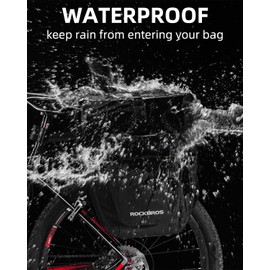 ROCKBROS Bike Pannier Waterproof 27L Large Capacity Bike Bag Rear Rack Bicycle Pannier Bag Waterproof for Grocery Touring Cycling Upgrade Black * 1