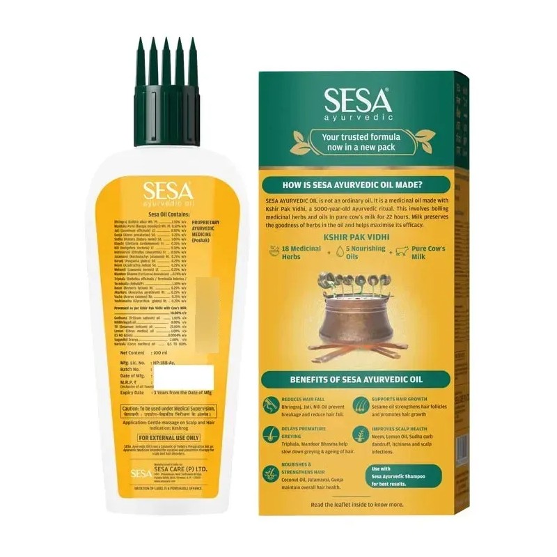 Aceite Capilar Sesa Ayurvedic Con Bhringraj Y 17 Hierbas Rar