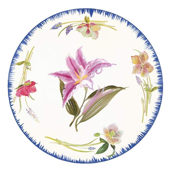 Caspari Isabelle's Garden Paper Dinner Plates - 8 Count