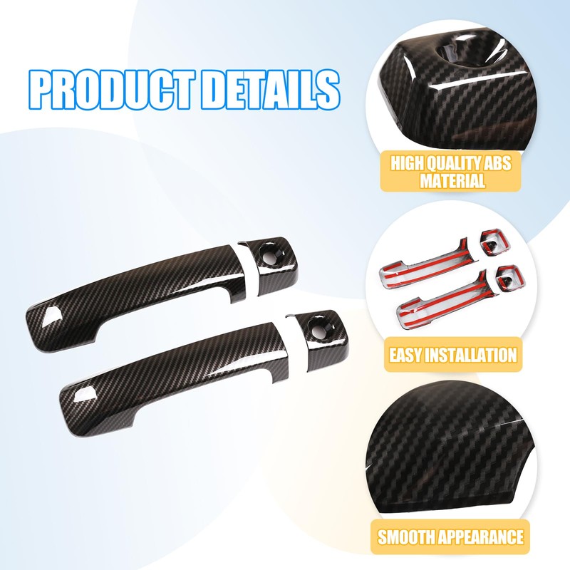 LLKUANG ABS Car Exterior Door Handle Decorative Cover Trim Fit