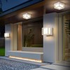 CHENS01 Small Outdoor Flush Mount LED Ceiling Light Exterior Porch