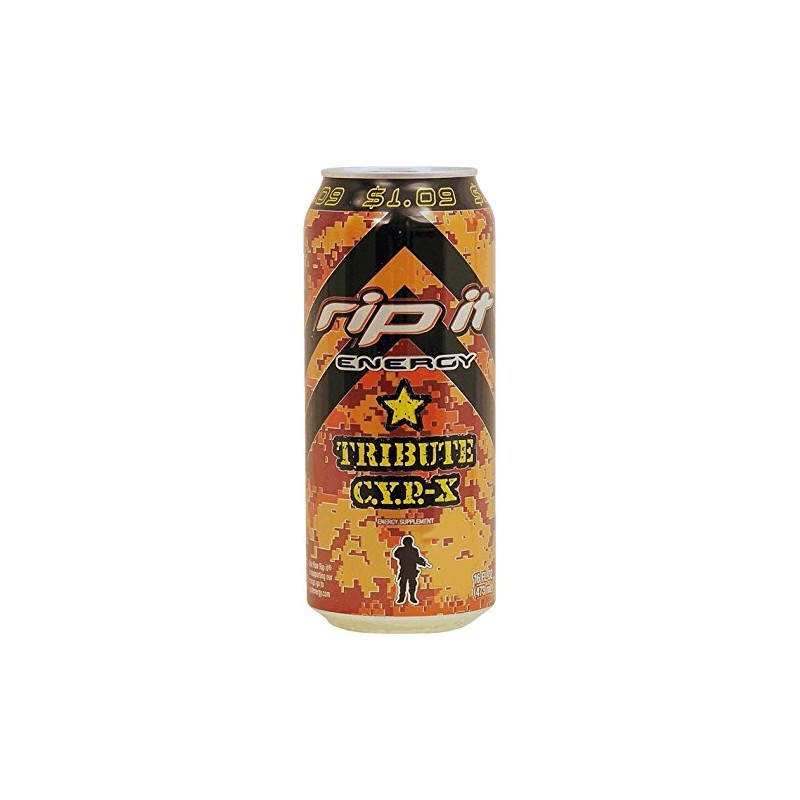 Rip It Tribute C.Y.P.-X Energy Drink, 16 oz (24 Cans)