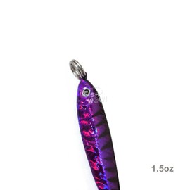 Fish WOW! 10pcs 1.5oz Fish Metal Bait Jig 1-1/2oz Mega Live Lure with a Treble Hook -5 Colors-