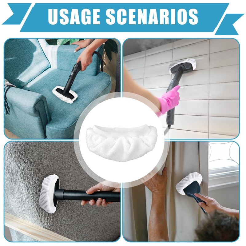 20pcs Steam Mop Pads, Washable Microfiber Cleaning Pads Steam Mop