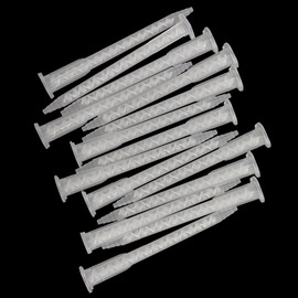 Punta de tubo mezclador estático helicoidal, punta de boquilla de mezcla epoxi, mezclador estático de resina de plástico para pegamento AB, mezclador de pistola adhesiva acrílica (RCS06-17L)