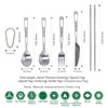 Boundless Voyage Ultra light Titanium Camping Cutlery Set 5 Pcs