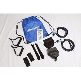 Strechcordz Modular Set ~ Silver 3-8lbs ~ Swimmer's Wet & Dry Land Kit for swimmer's pull, tricep extensions, rowing, overhead raises, proper hip rotation, stroke efficiency