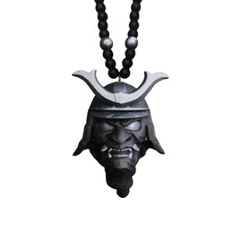 Car Hanging Pendant with Samurai Helmet Hannya Japanese Oni Car Rear View Mirror Pendant Charm, Fashion Pendant Car Decoration Auto Ornament Accessories Hang Charm (4)