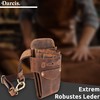 Darcis Hairdressing Bag Brown Extra Large Real Cowhide Leather Individually