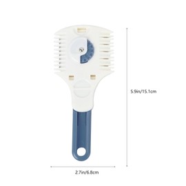 Lurrose Hair Cutter Comb and Razor - Double Edge Razor Comb for Thinning, Shaping and Styling Home Salon Hair (White and Blue)