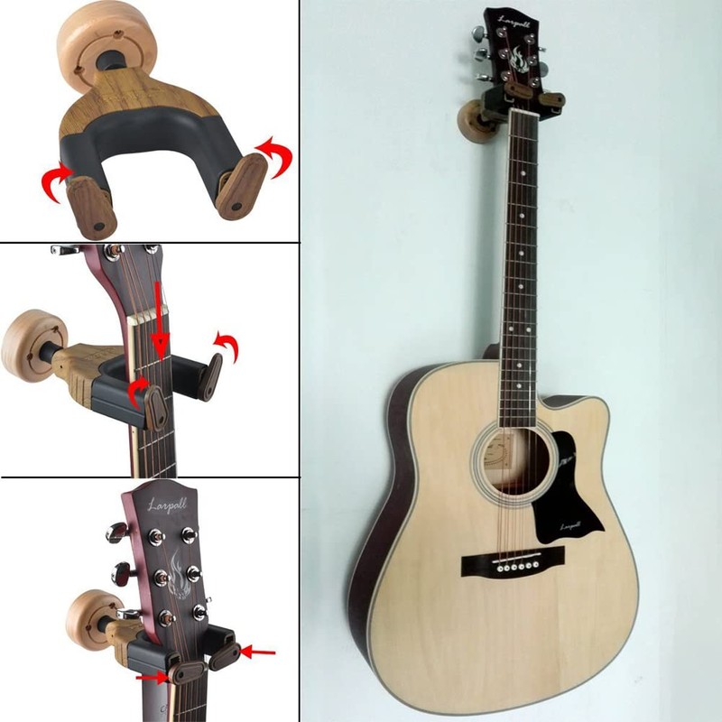 Geli Guitar Wall Mount Hanger for Storage and Display, Guitar