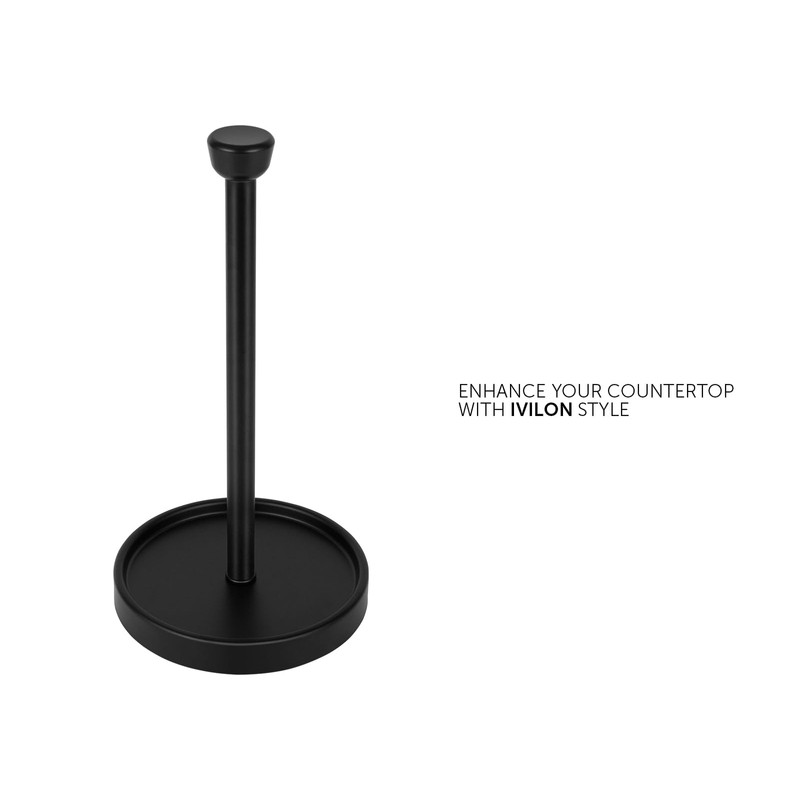 Ivilon Countertop Paper Towel Holder - Modern Tapered End Cap