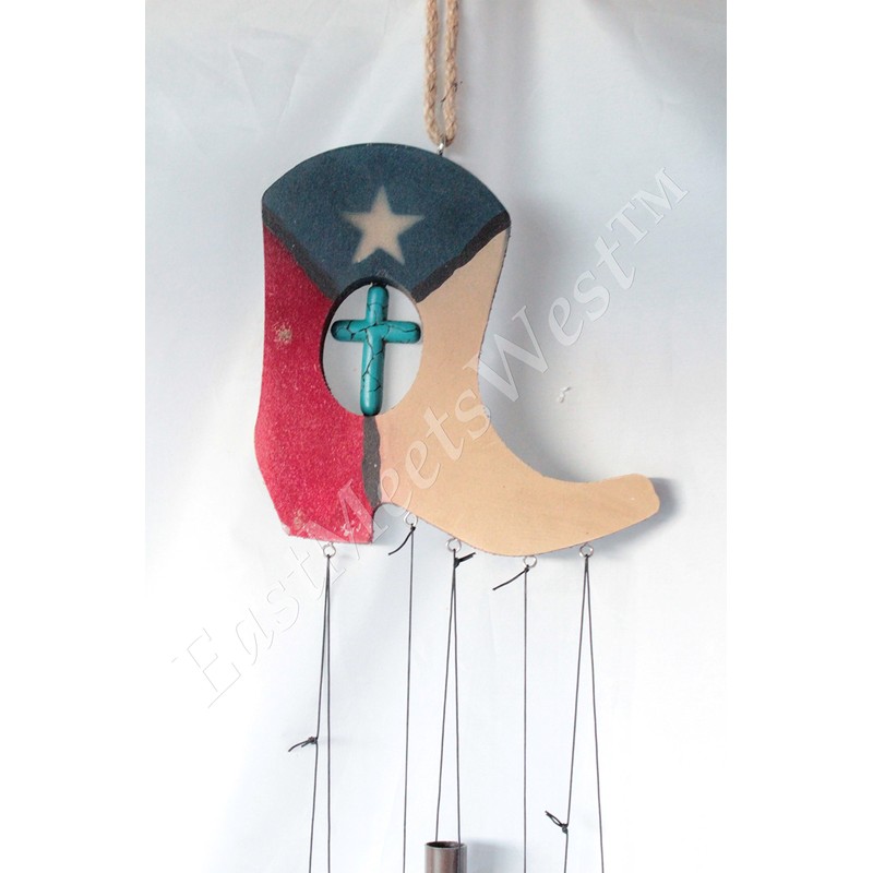 Texas Western Cowboy Cowgirl Boot Texas Map Turquoise Cross Wind