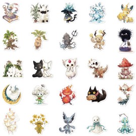 Fantasy Stickers 50 Pcs Fairy Tale Stickers Monster Stickers Enchanted Forest Decorations Cool Stickers for Adults Teens Kids Trippy Stickers Supernatural Stickers Waterproof