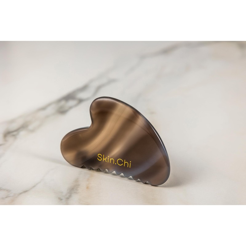 Skin Chi Agate Gua Sha Facial Comb – Real Agate