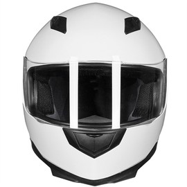 ILM Full Face Motorcycle Street Bike Helmet with Removable Winter Neck Scarf + 2 Visors DOT Model ILM-313 (XL, White)