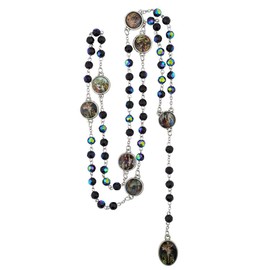 Our Lady of Sorrows | Catholic Devotional Prayer Beads | Includes Plastic Hard Case and Instructions | Great Religious Gift for First Holy Communion and Confirmation, Small, Metal, No Gemstone