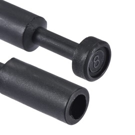 sourcing map Pressure to Connect Connectors, Cap Style Pneumatic Blanking Plugs, for 8mm Internal Diameter Air Hose Pipe, Plastic, Black, Pack of 15