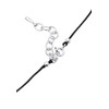 Elli Women Ornament Choker 925 Sterling Silver Black Ribbon Necklace