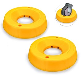 HOXWELL 2 Pcs Wheel Dock for Trailer Tongue Jack, Heavy Duty Wheel Dock for Cargo Camper RV Boat Roller Stopper, Caster Chock Easy to Store and Transport (2 Pack)