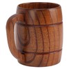 Wooden Beer Mug with Handle 300ml Prevent Scald Carved Drinkware