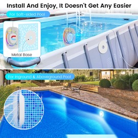 LyLmLe LED Pool Lights for Above Ground Pools with APP Control, 20W Smart Magnetic Pool Lights with Timer RGB Underwater Lights, IP68 Waterproof 12V Lights for Inground Aboveground Pools 26ft Cord