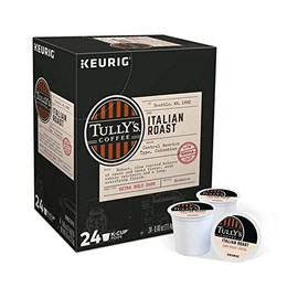Keurig Coffee Pods K-Cups 16 / 18 / 22 / 24 Count Capsules ALL BRANDS / FLAVORS (24 Pods Tully's - Italian Roast Extra Bold)