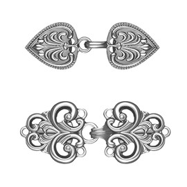 QZKJQDD vintage sweater clips, 13mm, Metal