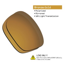 SmartVLT Polarized AR Coated Bronze Gold Replacement Lenses for Oakley Sliver F OO9246 Sunglass