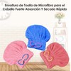 AUTOWT Toallas para Secar el Cabello, 3 Pcs Turbante Microfibra