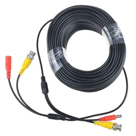 MDCGPower 150ft Black BNC Video Power Cable Wire Cord w Connector Compatible with EZVIZ 1080P HD BNC Systems