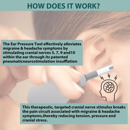 TOBEOME Ear Pressure Relief Suction Device, Airplane Ear Pressure Relief Through Inner Ear Pressure Balance, Reduces Tension