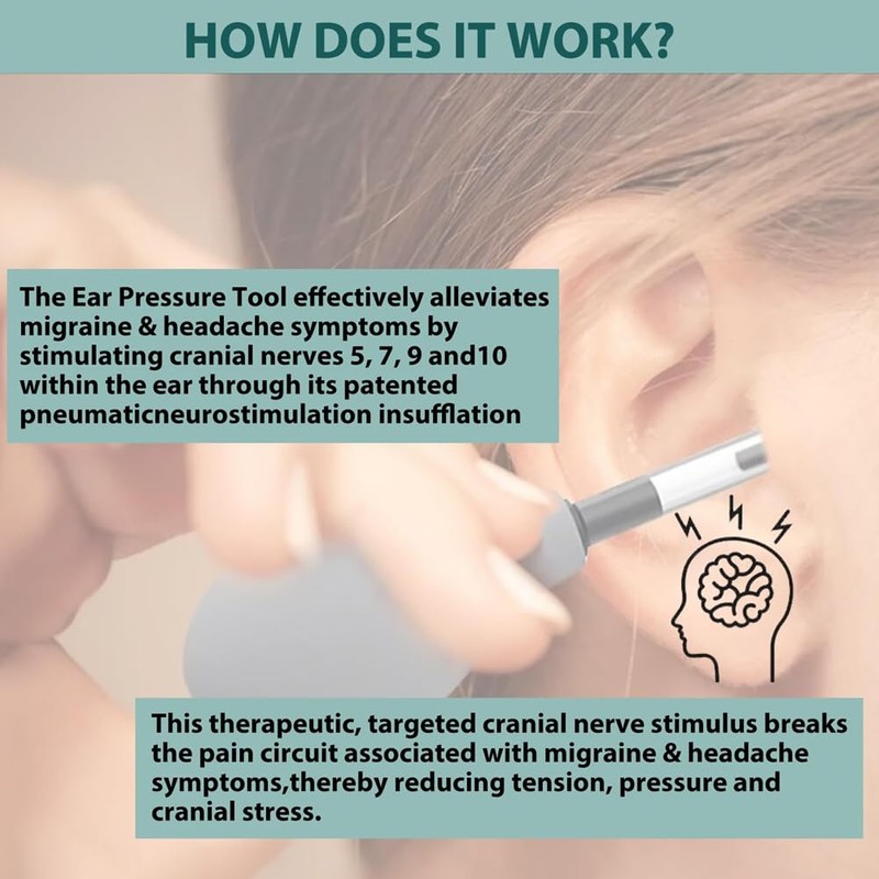 TOBEOME Ear Pressure Relief Suction Device, Airplane Ear Pressure Relief