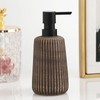 Boperzi Liquid Pump Soap Dispenser for Bathroom Ceramic Striped Kitchen