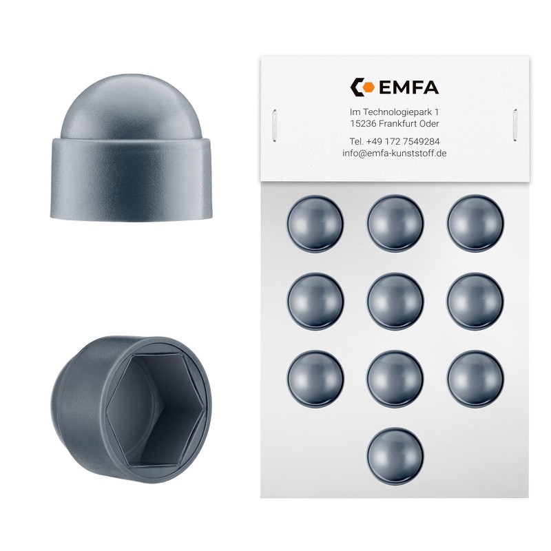 EMFA Hexagonal protective caps M8 for screws (spanner size 13)