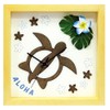 K-ART.JAPAN 壁掛け時計 DECLOCK Hawaiian Honu ブルー/ナチュラル Flower DC-1809