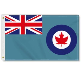 3×5 FT Old Canada Air Force Flag(1941-1968), Large 100D Former Canadian Royal Air Force Ensign Outdoor Banner,Doube Side Printing Decor For Patio Garden With Brass Gromment