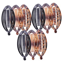 WOONEKY 9pcs Elegant Banana Hair Clips Fish Shape Hair Clamps for Women Styling