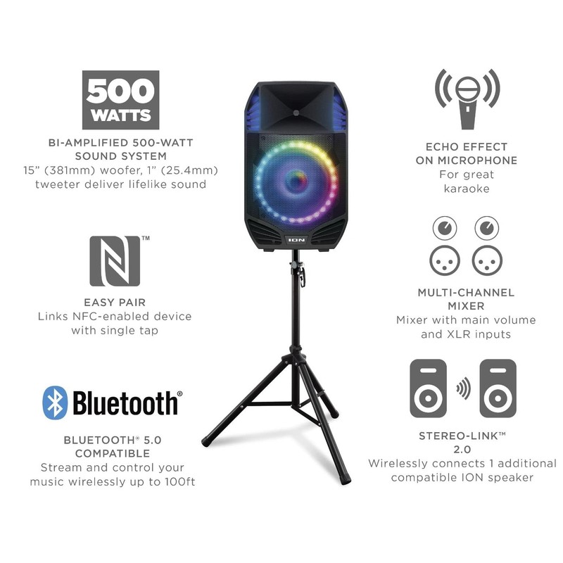 ION Total PA Prime High-Power Bluetooth Speaker System with Acoustic