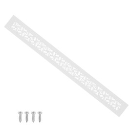 PATIKIL 20 x 2 Inch Door Air Vent Cover, Heavy Duty Aluminum Grille Ventilation Cover Louvered with Mounting Screws for Cabinet Wardrobe Door, White