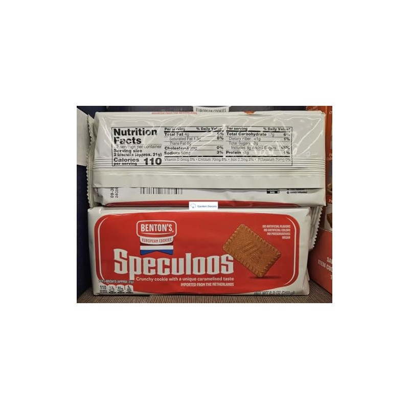 Bentons European Cookies Speculoos 8.8oz 250g (Two Bags)