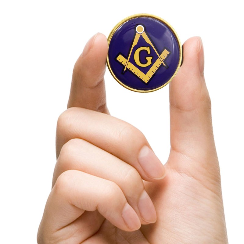 12/24/50/100Pcs Masonic Flag Lapel Pins Bulk - Metal Free Freemasonry