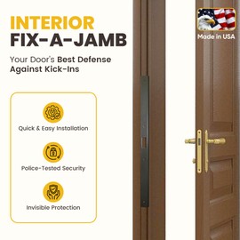 Armor Concepts Interior Fix-A-Jamb, 24" Interior Door Jamb Repair Kit, for Interior Doors, Door Home Repair in 5 Minutes, Aged Bronze